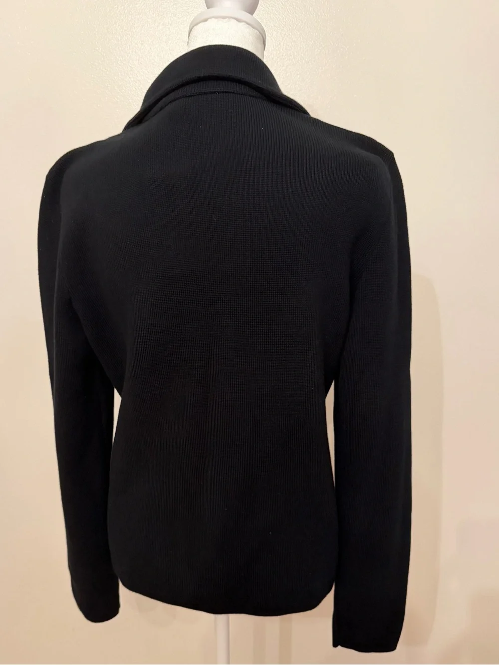 Lauren Ralph Lauren NWT Black Moto Jacket Gold Asymmetric Zip Size Medium